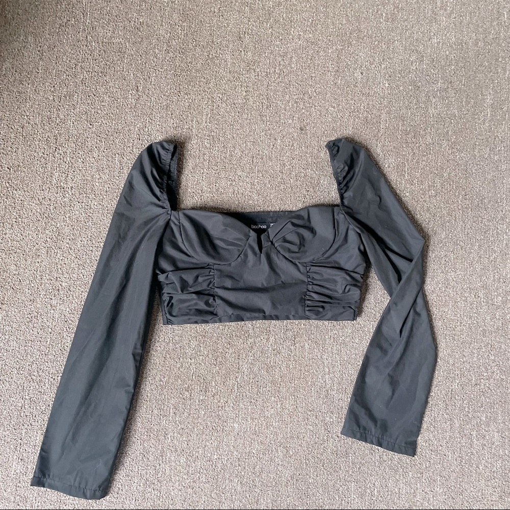 Petite Volume Sleeve Corset Top